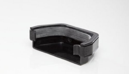 Polypipe Square RS207 BLACK External Stop-end for 112 x 65mm guttering system