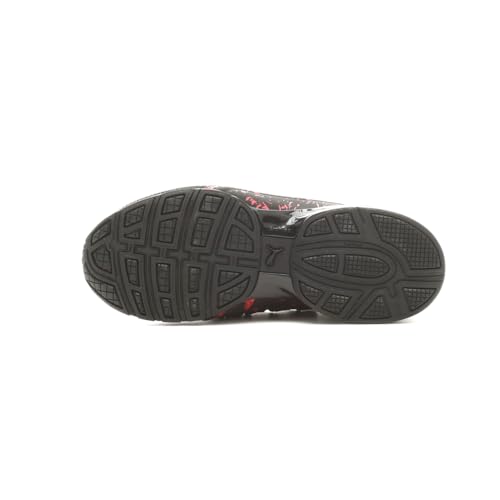 Image of PUMA Kids Boys Axelion Mesh Printed Fade Lace Up Sneakers Shoes Casual - Black, White