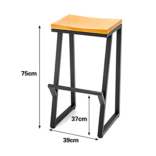 Tabourets de bar cuisine ensemble de 2 chaises de bar salon style rustique