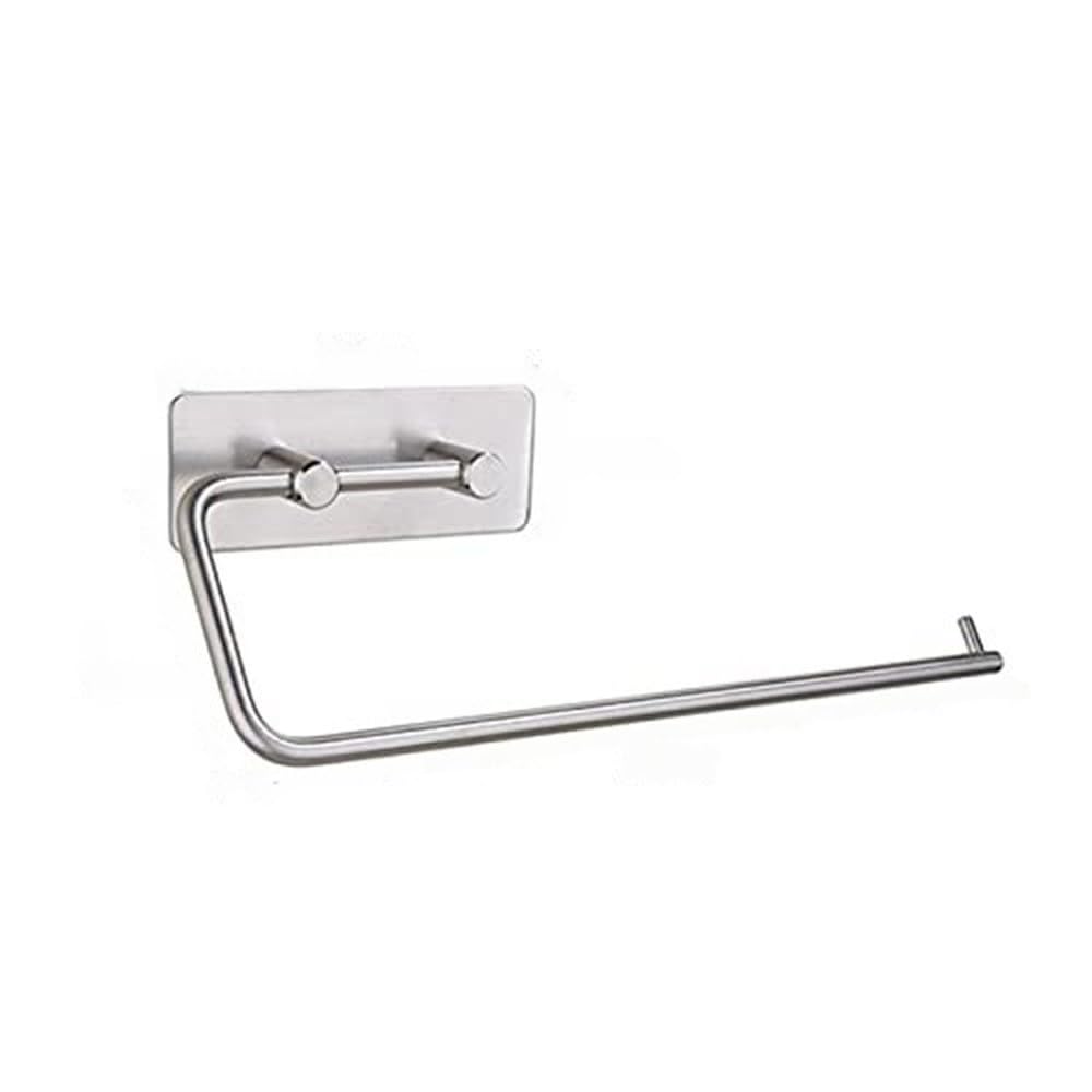 VVW&LIU Minimalist Stainless Steel Toilet Paper Roll Holder - Wall Mounted Bathroom Tissue Holder with Secure Pin for Bathrooms,Style