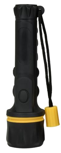 Lampe torche LED en caoutchouc Vellcom RT5150 étanche avec alimentation 3 piles D