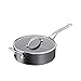 Price comparison product image Tefal Jamie Oliver Cooks Classics Sautepan, Non-Stick, Oven-Safe, Induction, Glass Lid, Riveted Handle, Hard Anodised Aluminium, 26cm Sautepan + Lid, H9123344, Black