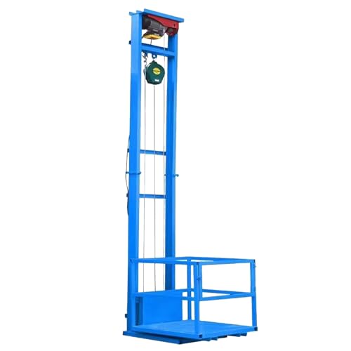 Plataforma elevadora eléctrica con mando a distancia, capacidad de 300 kg para cargas pequeñas, ideal para fábricas, almacenes, puertos y hogares, altura de elevación 6 m