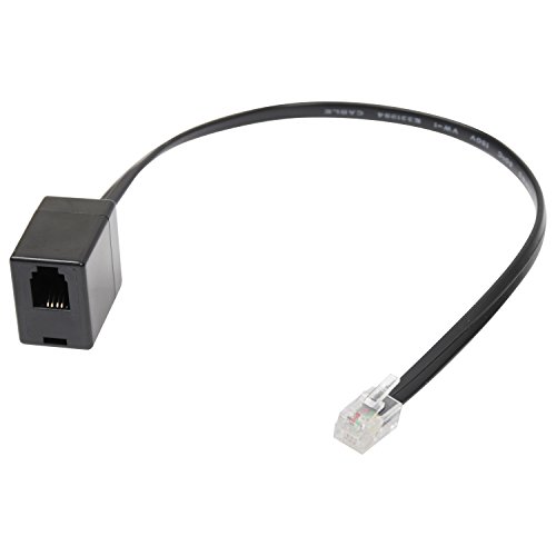 VoiceJoy RJ9 Headset Adapter Extension Cord - Female to Male 4P4C Cable, not RJ11/RJ12, for Plantronics, Jabra, & Desking Office Phones