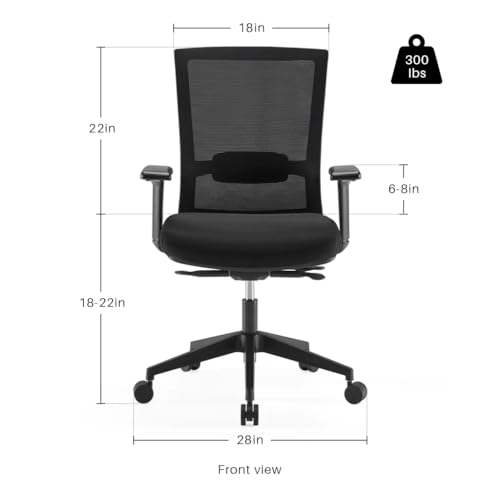 Soohow Ergonomic Mesh Lumbar Support Chair, Dark Grey
