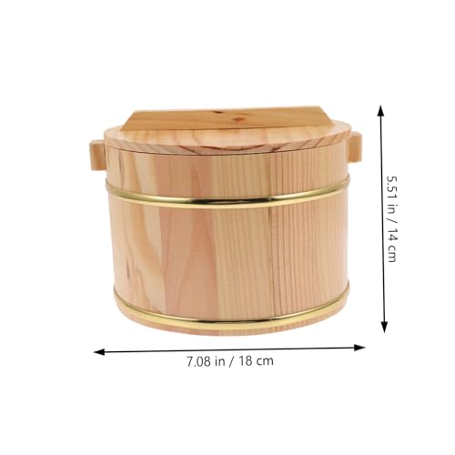 Récipient de cuisson du riz en bois naturel pour repas de famille convivial