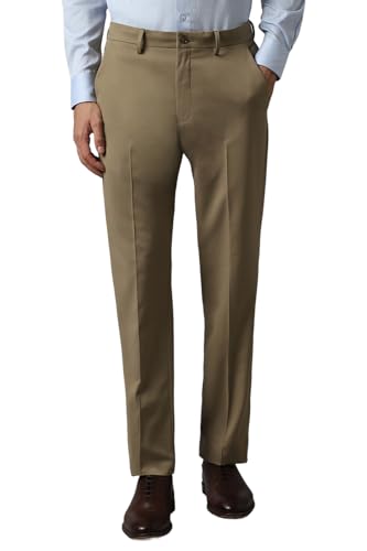 Image of Louis Philippe Men's Regular Fit Mid Rise Pants