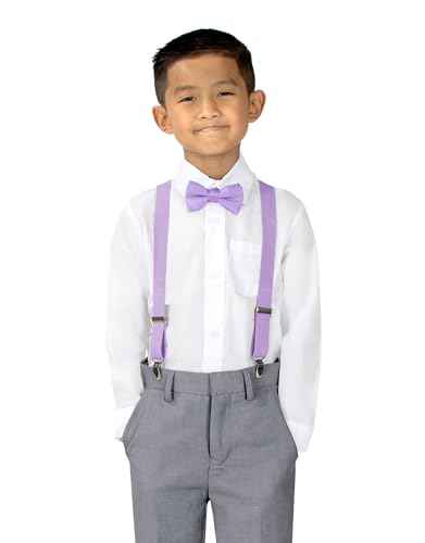 Spring Notion Boys' Suspenders and Solid Color Bowtie Set2