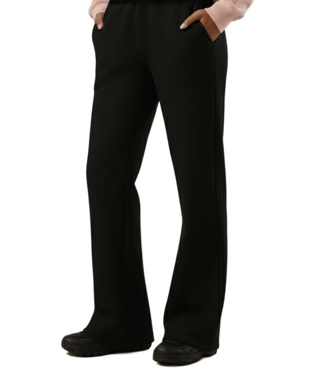 dockstreet Womens Open Bottom Wide Legged Sweatpants .VS02d1125C-OPEN-BOTTOM-BLACK-WomenOPEN Bottoms-40-picture-43