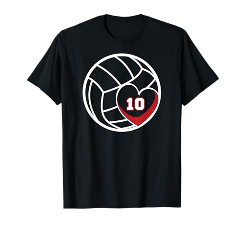 Volleyball Jersey Number 10 Player Mom Game Day T-Shirt
