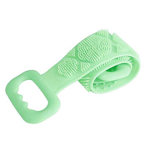 Esponja de banho esfregar costas bucha de silicone flexível Esticável (Rosa)