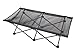 KingCamp Erhöhtes Hundebett Hundeliege Outdoor Haustierbett Haustierliege Atmungsaktivem Mesh & Wildledermatte & Rutschfesten Füßen für Reisen Garten Outdoor Indoor, Schwarz 121 × 68 × 30 cm