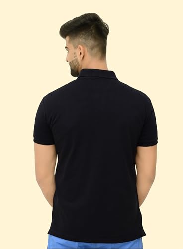 Image of 3BROS Men's Cotton Blend Half Sleeve Regular fit Comfortable Polo Neck T-Shirt (Pack of 1)