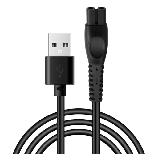 1 Pcs 5V Cable for Philips One Blade Charger Shaver Charger Compatible with QP2724 QP2734 S3241 S3145 MG5910 MG9520 S7885 S7887 S5884 X3053 X3001 X5004 X5012 Durable Lightweight and Portable