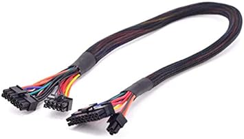 AYA 25" (25-Inch) 24(20+4) Pin ATX to 14-Pin + 10-Pin Power Supply Cable 18AWG for Corsair HXi Series