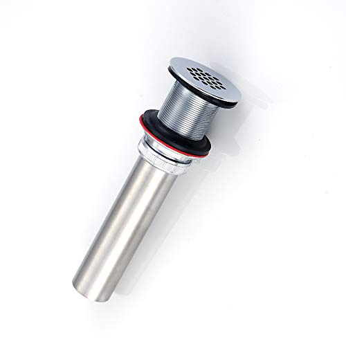 Decor Star PU-005-TC 1 1/2" Bathroom Faucet Vessel Vanity Sink Grid Drain Stopper Strainer Without Overflow Chrome