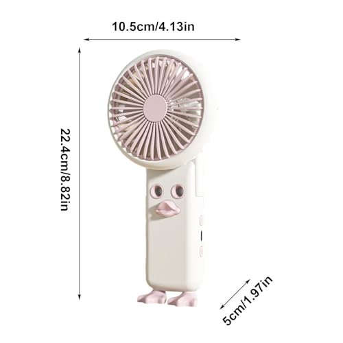 Ventilator mit Nebel, tragbarer Nebelventilator, Entenförmiger Handfächer- Sprühfächer- Dual- Sprühnebel- Ventilator, persönlicher Spray- Ventilator, wiederaufladbar über USB, tragbare-5