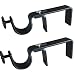NONO Bracket - Outside Mounted Blinds Curtain Rod Bracket Attachment (Black)