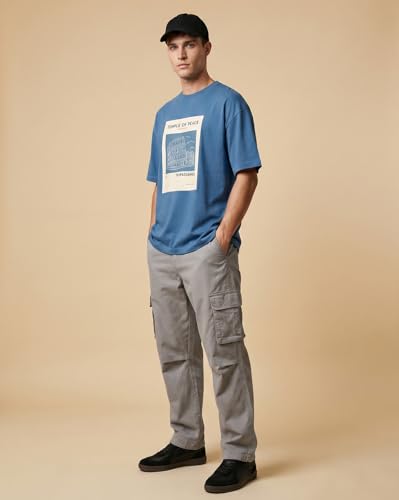 Image of Nobero Men's Oversized Graphic T-Shirt for Men | Soft Cotton | Drop Shoulder Relaxed Fit | Printed Casual Tshirt for Men