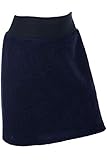 winterrock sport Mit dehnbarem Bund und Futter Woll-Rock Damen Kurz Stretsch-Bund Winter Blau 40 42