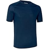 GripGrab Unisex – Erwachsene Merino Blend Thermo Radsport Funktionsunterhemd Winter Fahrrad Unterhemd Sport Baselayer Shirt Kurz Unterwäsche, Navyblau-Kurzarm, XL