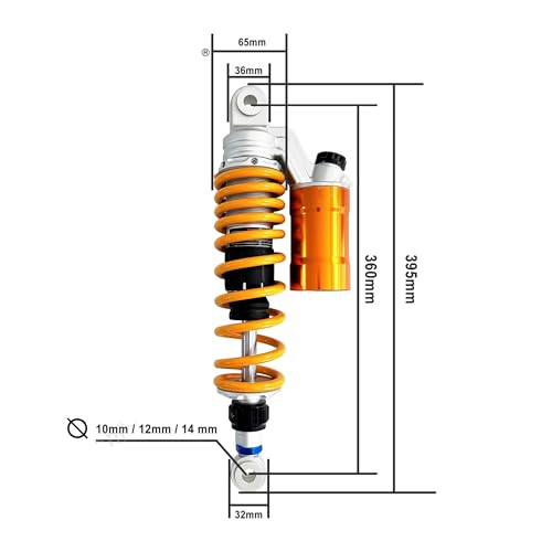 Suspension arrière 360mm double azote pour une conduite stable