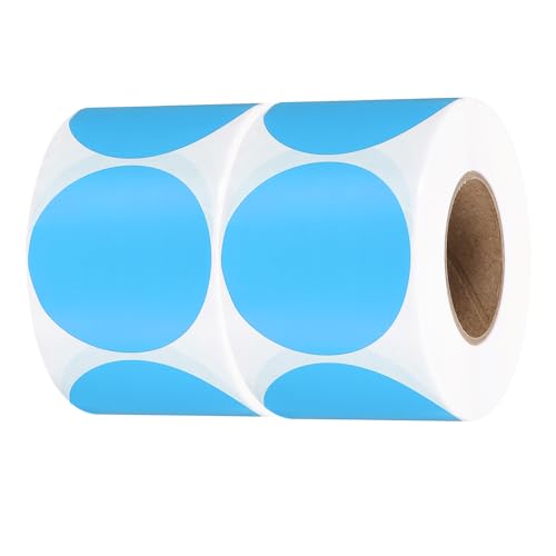 Étiquettes thermiques rondes PATIKIL à impression nette, autocollants bleus résistants 2" 1200Pcs