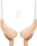TITU Strapless Bra for Big Bust - Sticky Bra Backless Push Up Adhesive Invisible Lift Up Silicone Bra for Women I Nude, 28-58I