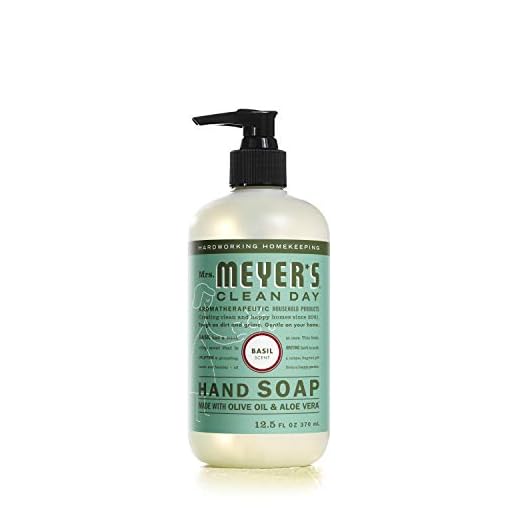 MRS. MEYER'S Sabonete para as mãos CLEAN Day, feito com óleos essenciais, fórmula biodegradável, manjericão, 30 ml