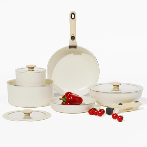 COOKER KING Pots and Pans Set Non Stick, Ceramic Cookware Set, In...