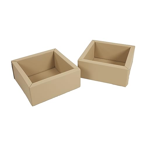 Image of ECR4Kids SoftZone Play Patch Toy Bins, Beginner Playset, Sand, 2-Pack