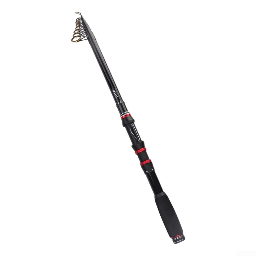 Caña de pescar plegable, 6, 7, 8, 9, 10 secciones, material de carbono, diámetro de extremo 12, 8, 20, 4 mm