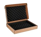 Laptop Box Secure Mailer Box Kraft Mailing Box with Protection Foam Without Available Space for Chargers or Cords, Fits Most Laptop Screen Sizes (Black)