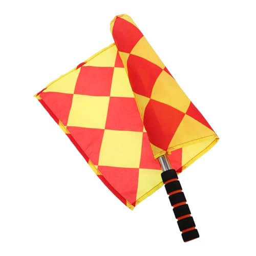 Gogogmee Referee Signal Flag with Comfortable Grip Bright Colors for Visibility for Soccer and Volleyball Officials Easy to Use Linesman Accessory