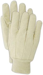MAGID T603 MultiMaster 10 oz. Ribbed Cotton Canvas Gloves, Mens, White (12 Pair)