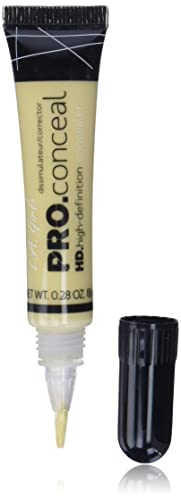 L.A. Girl Pro Conceal HD Concealer, Light Yellow Corrector, 0.28 Ounce