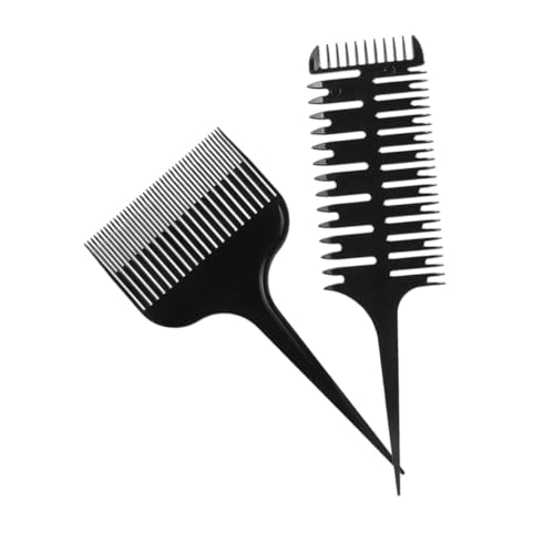 WOONEKY Kit Profesional De Peines Para Teñir y Seccionar Cabello 2 Piezas Peines De Punta Para Peluqueros Profesionales y Uso En Salón De Belleza Resistentes y Multipropósito