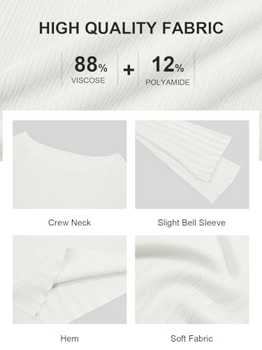 Image of Cicy Bell Womens Bell Long Sleeve Tops Going Out Knitted Fall Pullover Lightweight Sweater Shirts