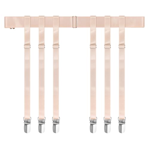 SUPRROW Strumpfhalter Für Kompressionsstrümpfe Damen Strapsgürtel Damen Mit 6 Metallclips Hohe Strumpfhalter, Garter Belt Sexy Socken Strapshalter...