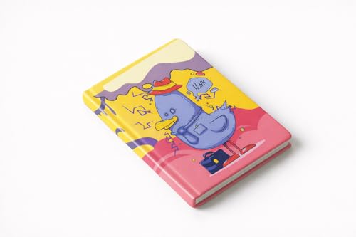 كراسة رسم مطبوعة بزوايا دائرية، 96 ورقة، مقاس A5، لون أزرق (Blue Duck)