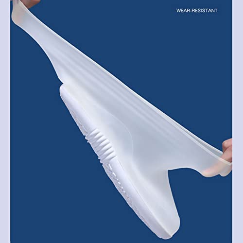 Cubrecalzado impermeable antideslizante para lluvia, suela doble gruesa, reutilizable y fácil de poner y quitar (Color: B, Talla: Grande) miniatura 5