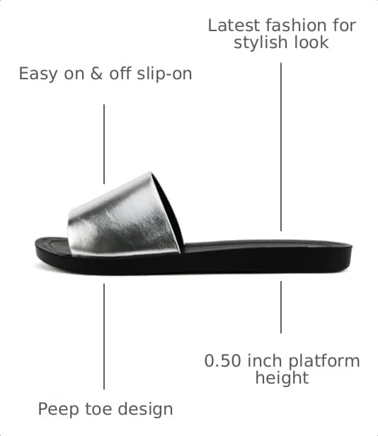 Image of Soda Shoes Efron-S Women Flip Flops Basic Plain Slippers Slip On Sandals Slides Casual Peep Toe Beach