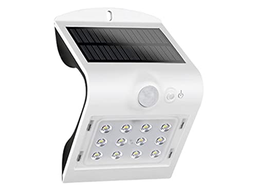 Preisvergleich Produktbild REV BUTTERFLY Solarleuchte für außen, IP65, Aussenlampe mit Bewegungsmelder, Solarlampe, Solarleuchte; 1200mAh, Li-Ion, 1,5W, weiss