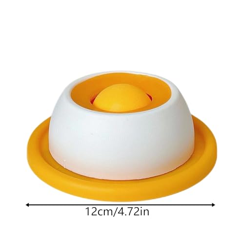 Schleckmatte Hund, Leckmatte Hunde, Schleckball Hund, Hundebeschäftigung für Zuhause, Dog Licking Bowl, Hundespielzeug, Dog Lick Sphere, Hundelickspielzeug, (Blau und Gelb)