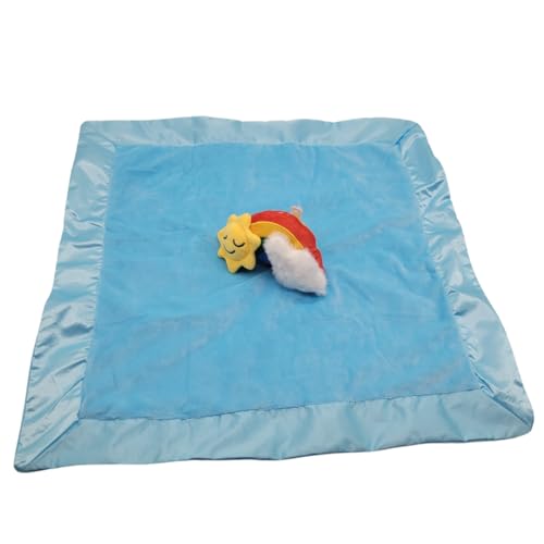 Image of Rainbow Lovey Blanket for Baby | Large 20 inch x 20 inch Baby Lovey Unisex | CuteRainbow Security Blanket for Babies and Toddlers