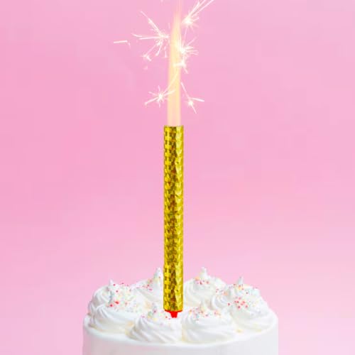 Image of Wanna Party Long Black Sparkly Candle for Birthday Cake Candle Decoration,Cake Toppers-1 Feet Long