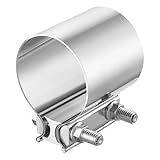 EVIL ENERGY 3.0 Inch Exhaust Clamp, Butt Joint Band Clamp Sleeve Coupler Stainless Steel for Pipes, Mufflers, Catalytic Converters 1PCS
