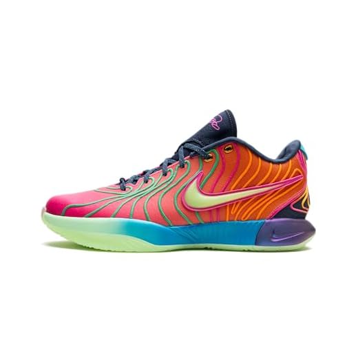 LeBron XXI Basketball Shoes (HF5353-400, Photo Blue/Vapor Green/Laser Orange) Size 10.5