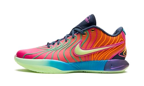 LeBron XXI Basketball Shoes (HF5353-400, Photo Blue/Vapor Green/Laser Orange) Size 10.5