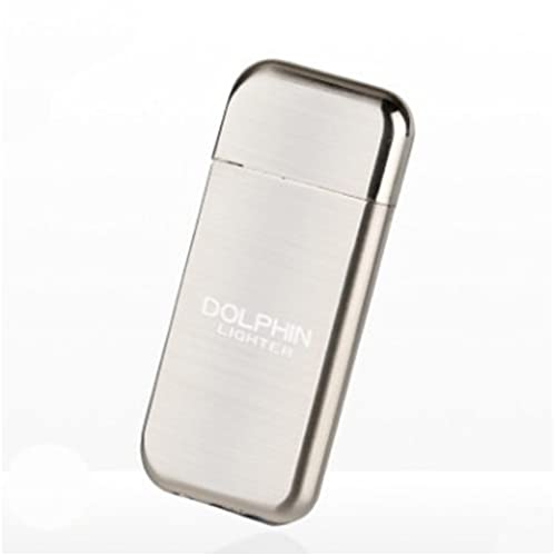 Midddslili Schleifscheibe Metall justierbare Flamme nachfüllbar Butan Feuerzeug Kreative offenes Feuer-Feuerzeug-Zigarette Zubehör Männer Rauchen Hinweis: Gas ist nicht im Lieferumfang enth,Silber Cover